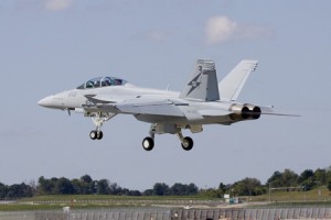 Aircraft AF-3 is seen here as it takes off on its first flight from St. Louis' Lambert Airport on Sept. 25. Boeing photo by Peter George