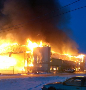 NT Air Fire at Prince George Airport