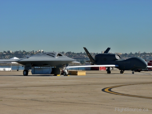 X-47B and Global Hawk