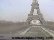 Cessna flies under the Eiffel tower