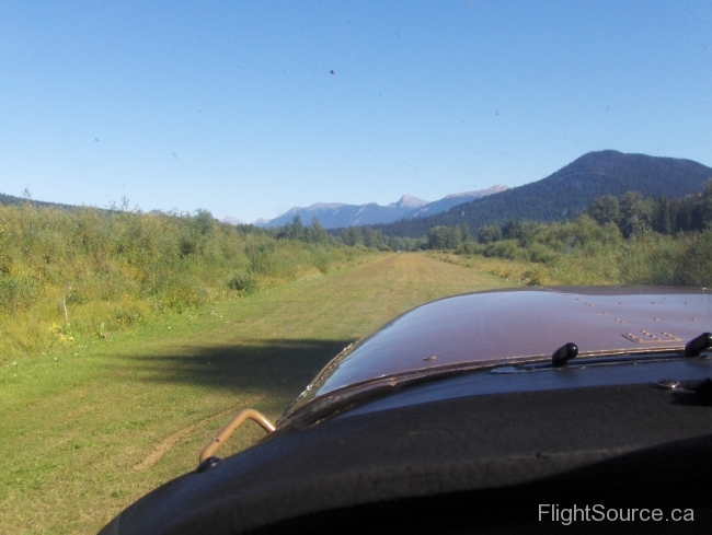 Take-off at Bowron Lake Airstrip