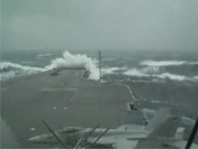 USS Kitty Hawk in Rough Seas